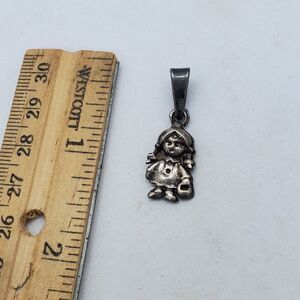 Vintage Sterling Silver Little Girl Pendant 925